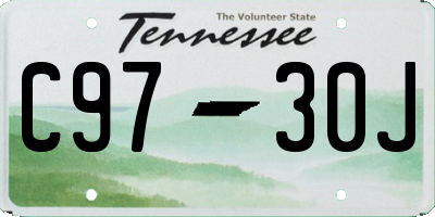 TN license plate C9730J