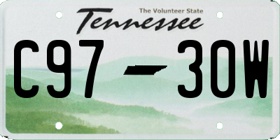 TN license plate C9730W