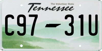 TN license plate C9731U