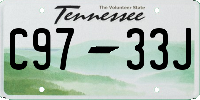TN license plate C9733J