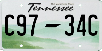 TN license plate C9734C