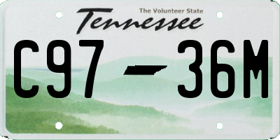 TN license plate C9736M