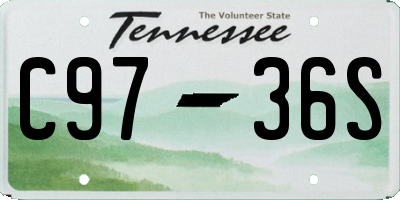 TN license plate C9736S