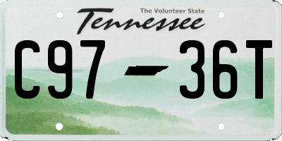 TN license plate C9736T