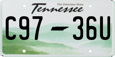 TN license plate C9736U
