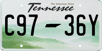 TN license plate C9736Y