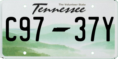 TN license plate C9737Y