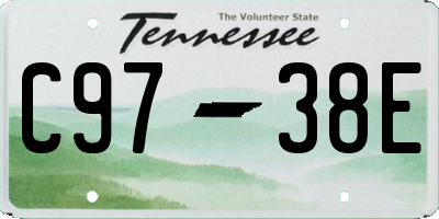 TN license plate C9738E