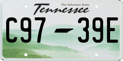 TN license plate C9739E