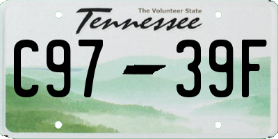 TN license plate C9739F