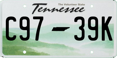TN license plate C9739K