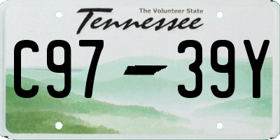 TN license plate C9739Y