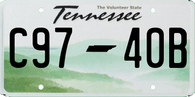TN license plate C9740B