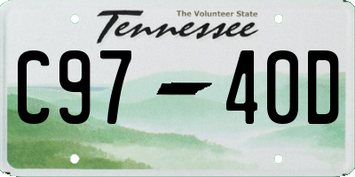 TN license plate C9740D