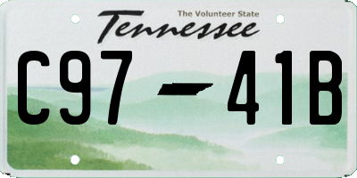 TN license plate C9741B