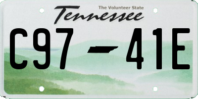 TN license plate C9741E