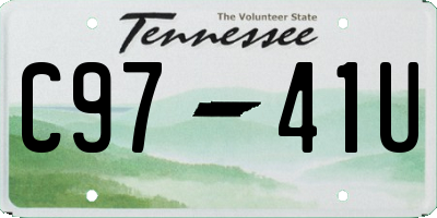 TN license plate C9741U