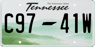 TN license plate C9741W