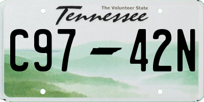 TN license plate C9742N