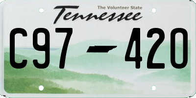 TN license plate C9742O