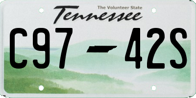TN license plate C9742S