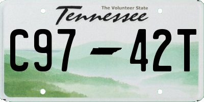 TN license plate C9742T