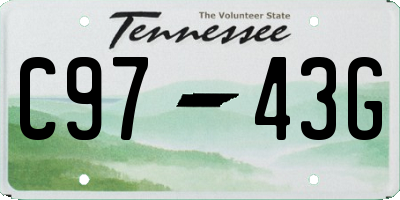 TN license plate C9743G