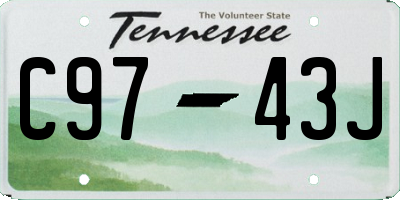 TN license plate C9743J