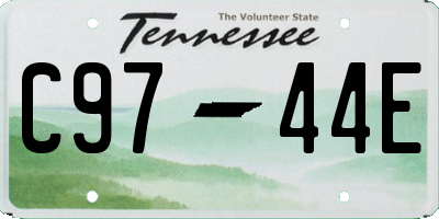TN license plate C9744E