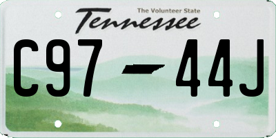 TN license plate C9744J