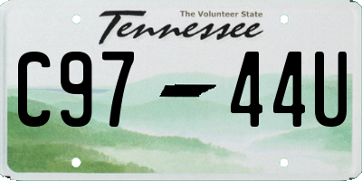 TN license plate C9744U