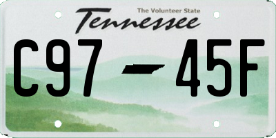 TN license plate C9745F