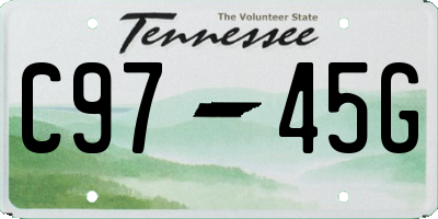 TN license plate C9745G