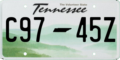 TN license plate C9745Z