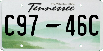 TN license plate C9746C