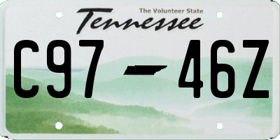 TN license plate C9746Z