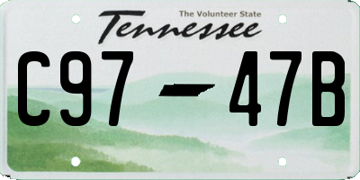 TN license plate C9747B