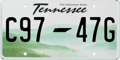 TN license plate C9747G