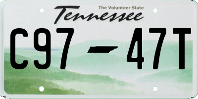 TN license plate C9747T