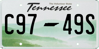 TN license plate C9749S