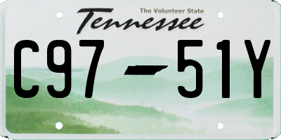 TN license plate C9751Y