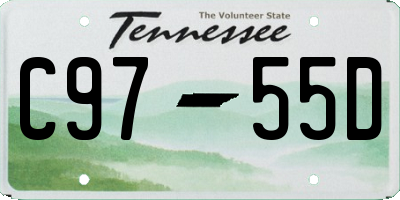 TN license plate C9755D