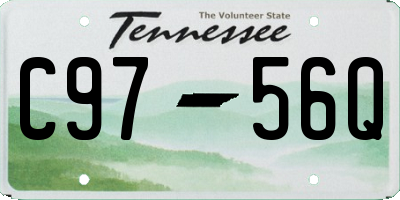 TN license plate C9756Q