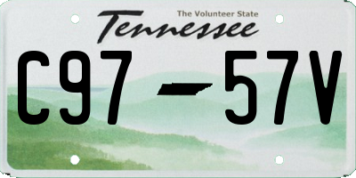 TN license plate C9757V