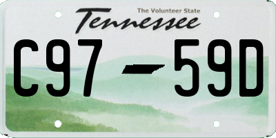 TN license plate C9759D