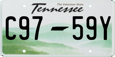 TN license plate C9759Y
