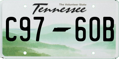TN license plate C9760B