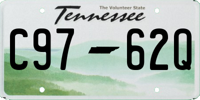 TN license plate C9762Q