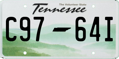TN license plate C9764I