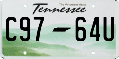 TN license plate C9764U